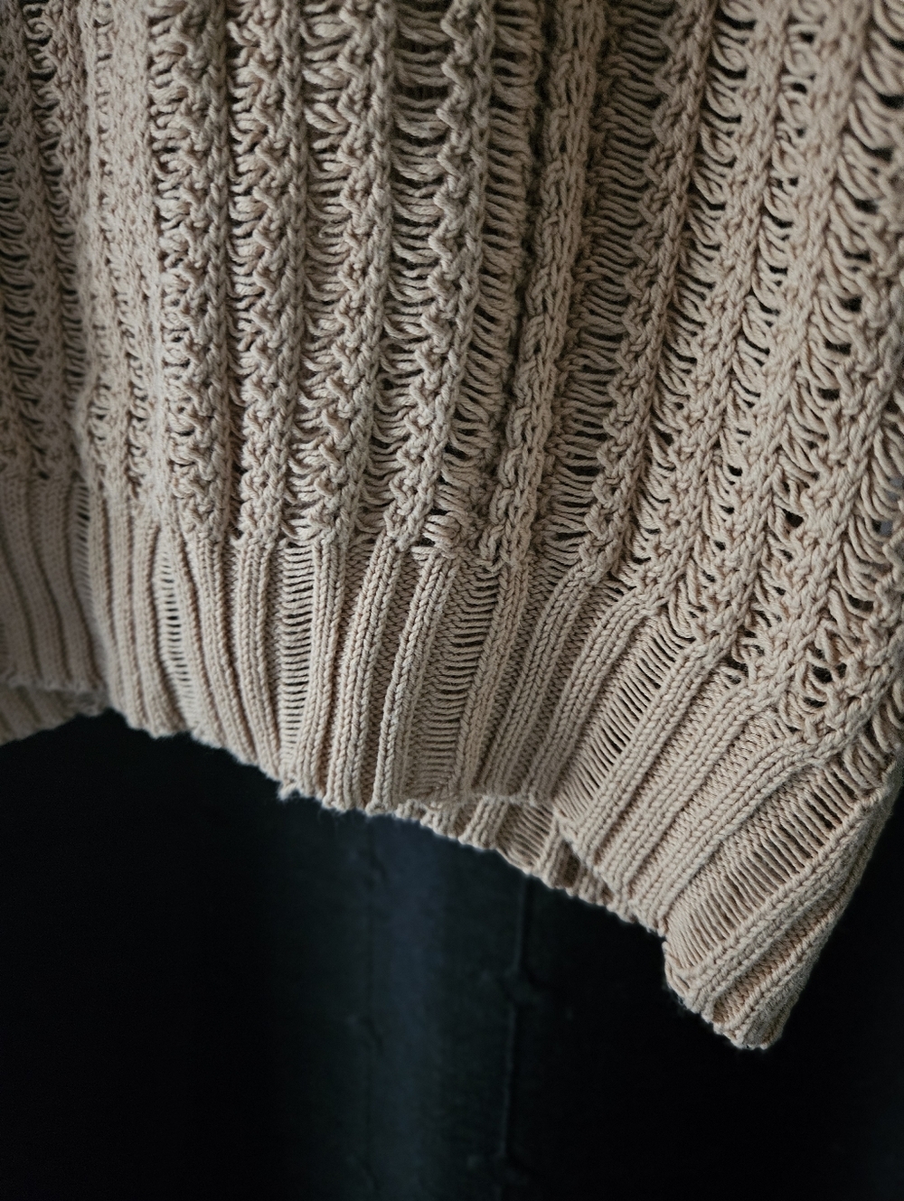 Robert Rodriguez Crochet Knit Racerback Tank Top Beige Neutral Size M - Picture 5 of 7